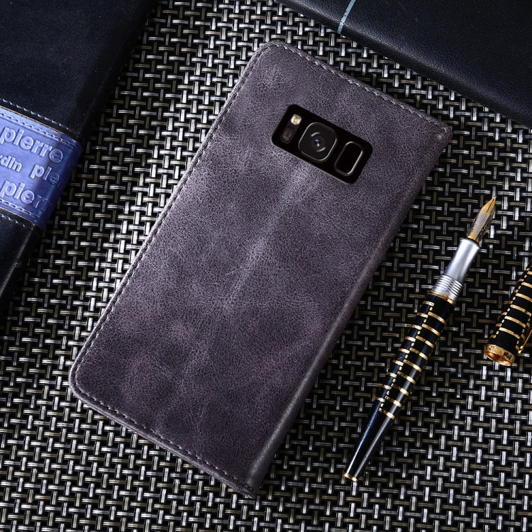 For Samsung Galaxy S8 Non-Magnetic Retro Texture Horizontal Flip Leather Case with Holder & Card Slots & Wallet