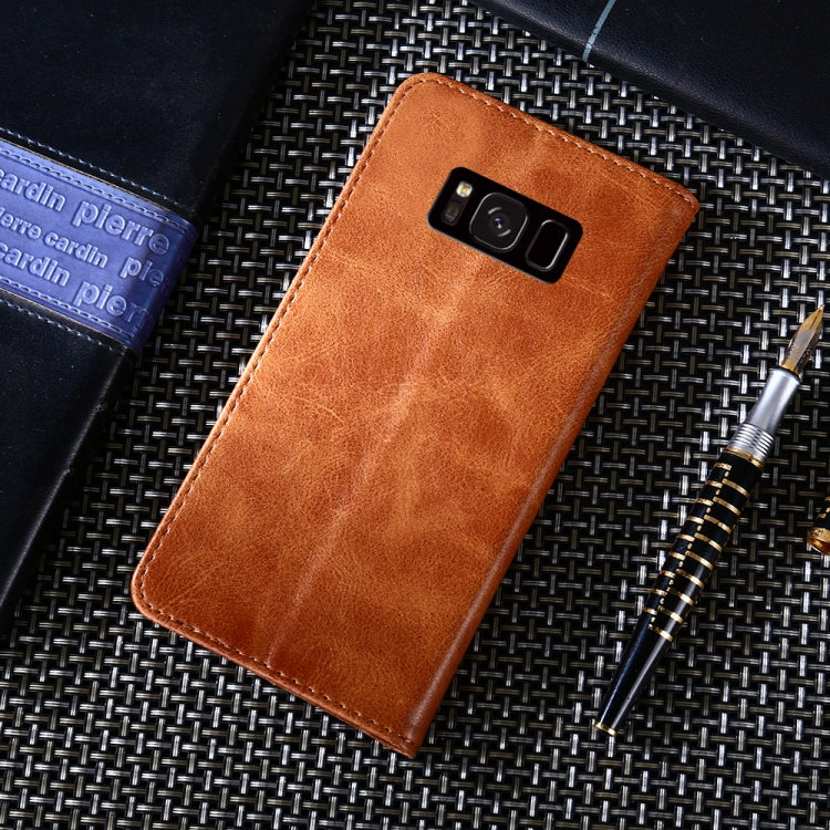 For Samsung Galaxy S8 Non-Magnetic Retro Texture Horizontal Flip Leather Case with Holder & Card Slots & Wallet