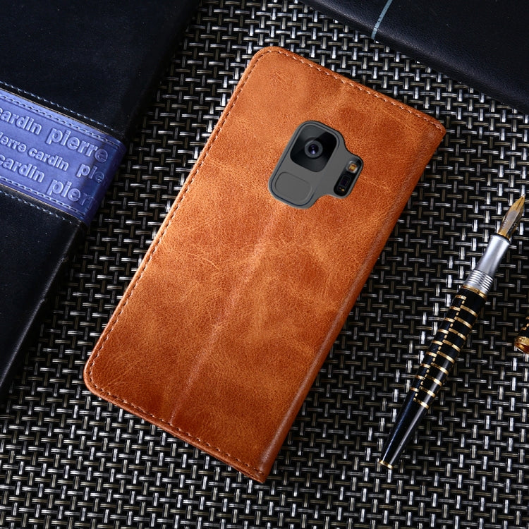 For Samsung Galaxy S9 Non-Magnetic Retro Texture Horizontal Flip Leather Case with Holder & Card Slots & Wallet