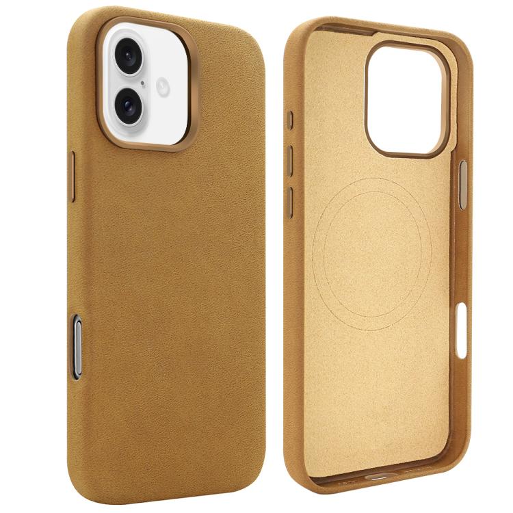 For iPhone 16 VIETAO Suede MagSafe PU Leather Phone Case