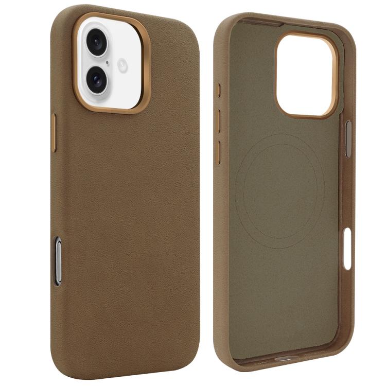 For iPhone 16 VIETAO Suede MagSafe PU Leather Phone Case