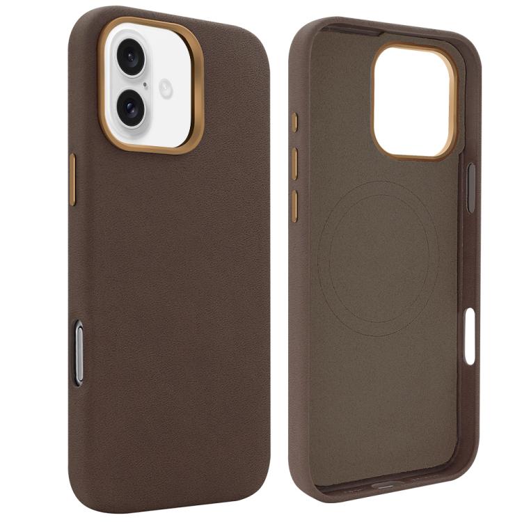 For iPhone 16 VIETAO Suede MagSafe PU Leather Phone Case
