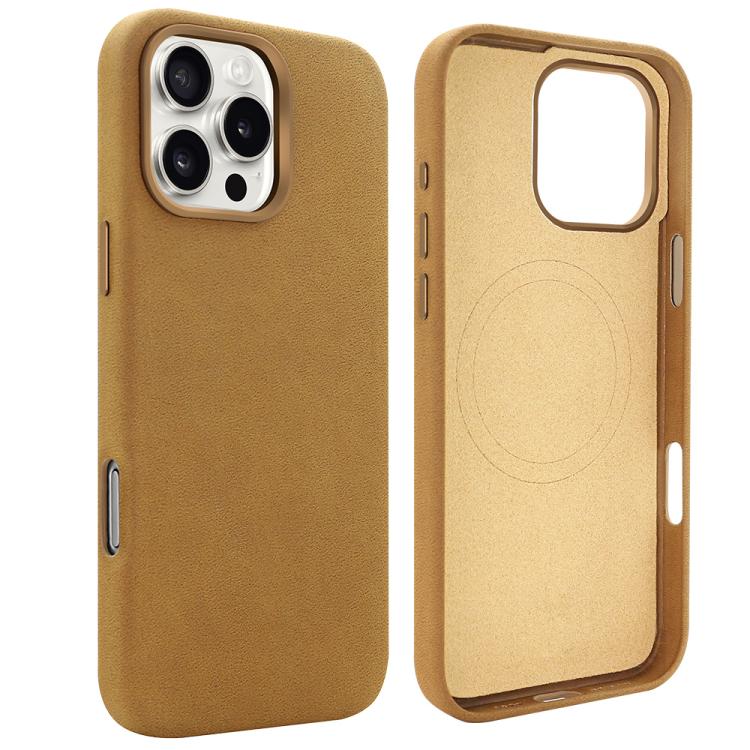 For iPhone 15 Pro Max VIETAO Suede MagSafe PU Leather Phone Case
