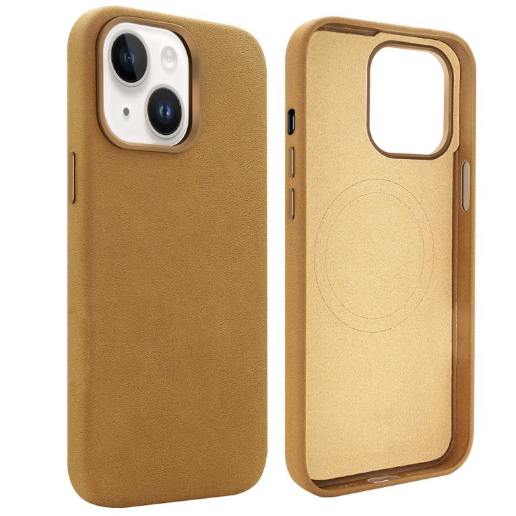 For iPhone 15 VIETAO Suede MagSafe PU Leather Phone Case