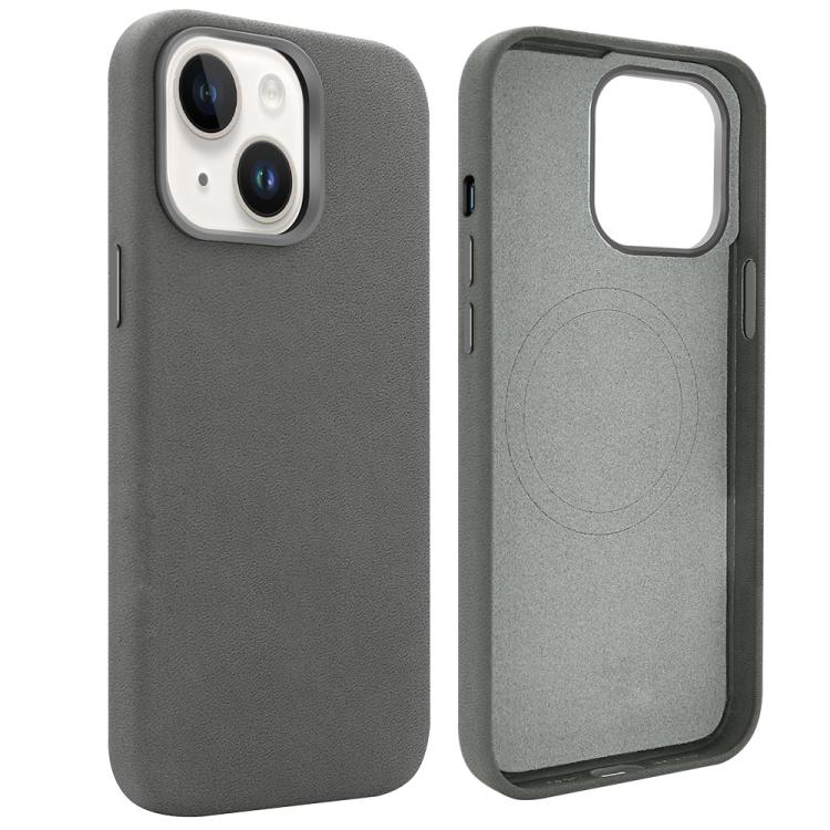 For iPhone 15 VIETAO Suede MagSafe PU Leather Phone Case