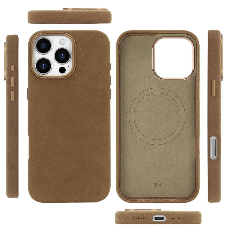 For iPhone 15 Pro Max VIETAO Suede MagSafe PU Leather Phone Case