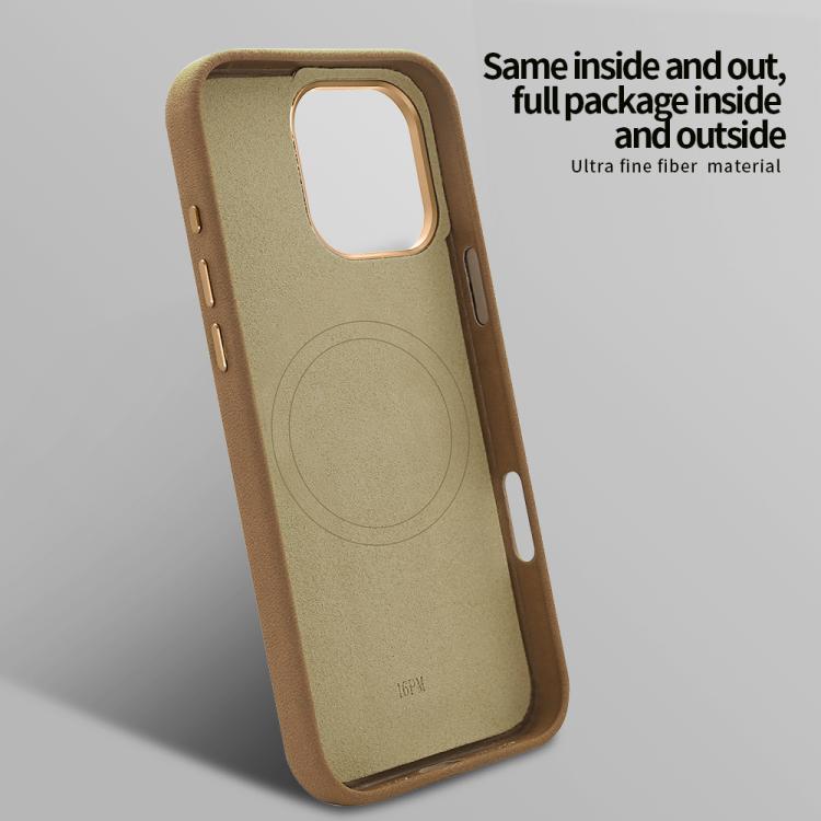 For iPhone 15 Pro Max VIETAO Suede MagSafe PU Leather Phone Case
