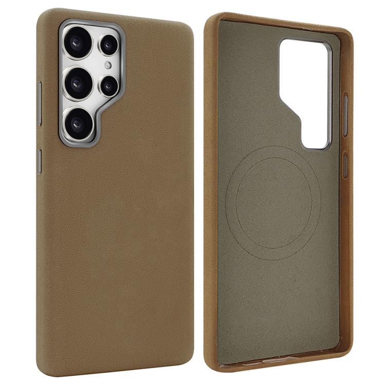 For Samsung Galaxy S25 Ultra 5G VIETAO Suede MagSafe PU Leather Phone Case