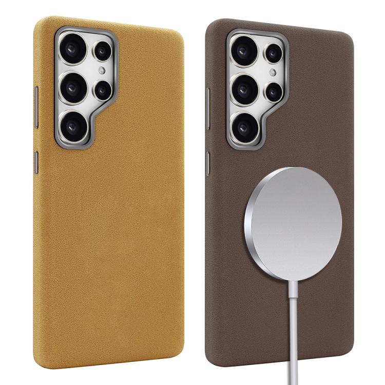 For Samsung Galaxy S24 Ultra 5G VIETAO Suede MagSafe PU Leather Phone Case