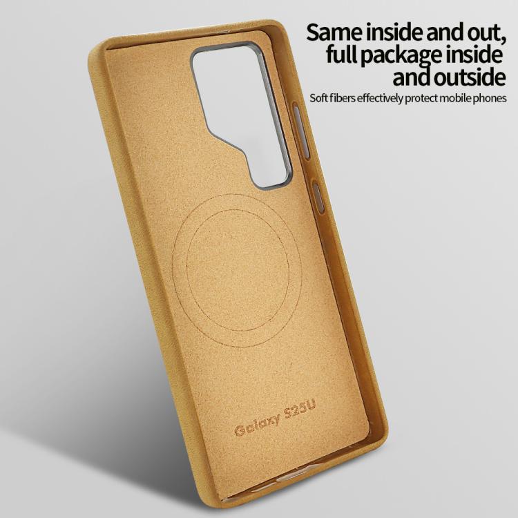 For Samsung Galaxy S24 Ultra 5G VIETAO Suede MagSafe PU Leather Phone Case