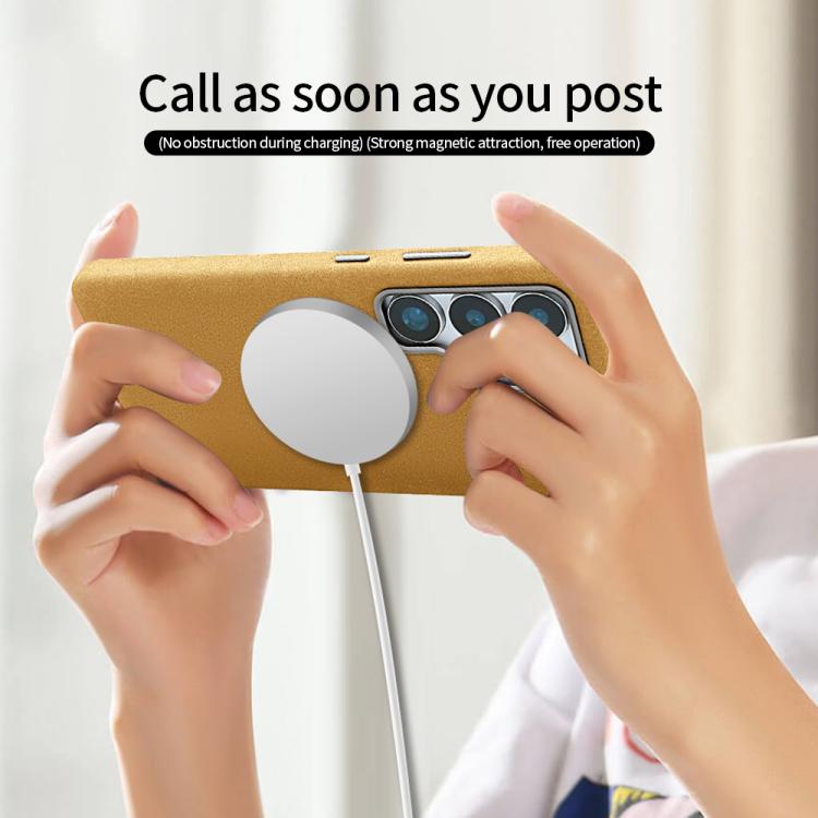 For Samsung Galaxy S24 Ultra 5G VIETAO Suede MagSafe PU Leather Phone Case