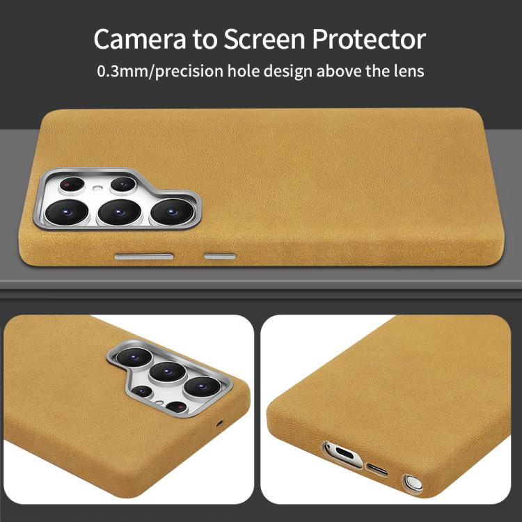For Samsung Galaxy S24 Ultra 5G VIETAO Suede MagSafe PU Leather Phone Case