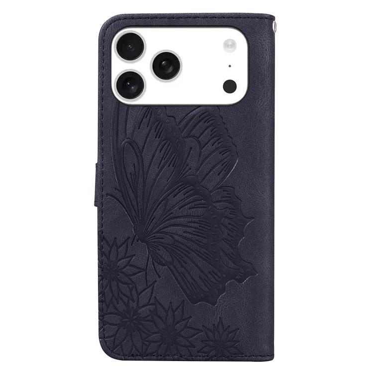 For iPhone 17 Pro Max Retro Skin Feel Butterflies Embossing Horizontal Flip Leather Phone Case