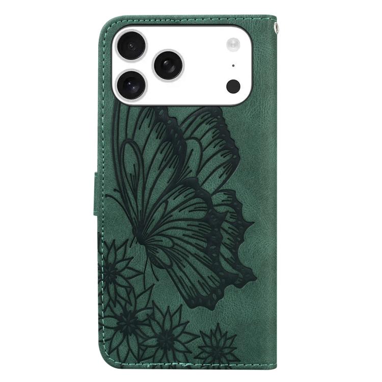 For iPhone 17 Pro Max Retro Skin Feel Butterflies Embossing Horizontal Flip Leather Phone Case
