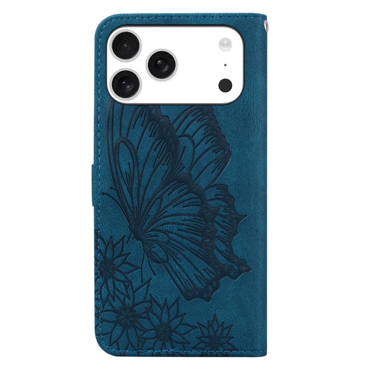 For iPhone 17 Pro Max Retro Skin Feel Butterflies Embossing Horizontal Flip Leather Phone Case