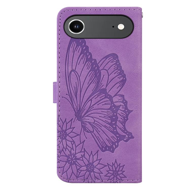 For iPhone Air Retro Skin Feel Butterflies Embossing Horizontal Flip Leather Phone Case