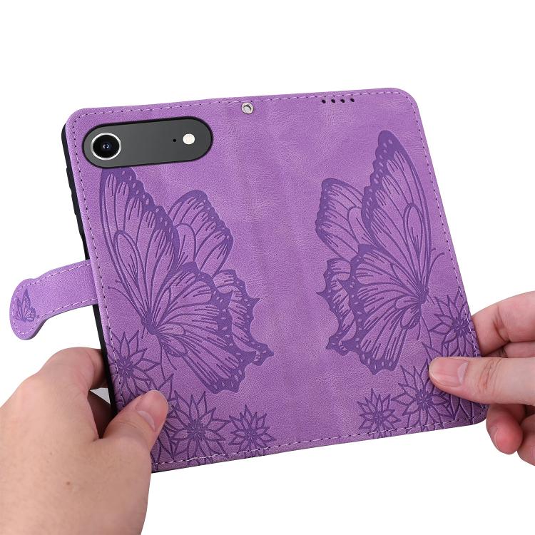 For iPhone Air Retro Skin Feel Butterflies Embossing Horizontal Flip Leather Phone Case