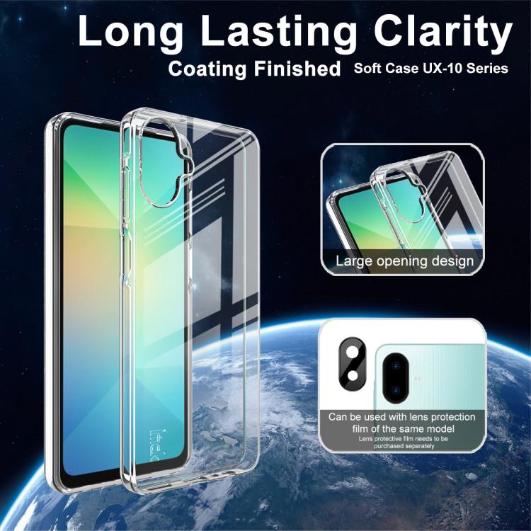 For Samsung Galaxy A07 4G imak UX-10 Series Transparent Shockproof TPU Phone Case - Transparent