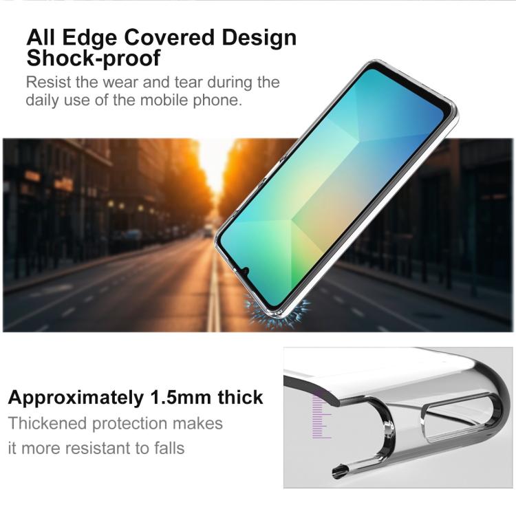 For Samsung Galaxy A07 4G imak UX-10 Series Transparent Shockproof TPU Phone Case - Transparent