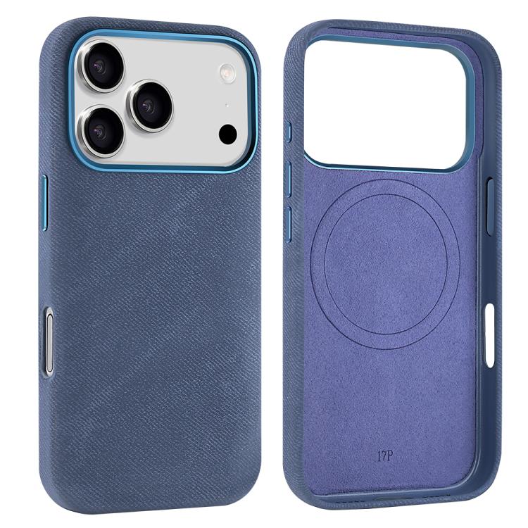 For iPhone 17 Pro Max VIETAO Retro Denim Texture PU Leather MagSafe Phone Case