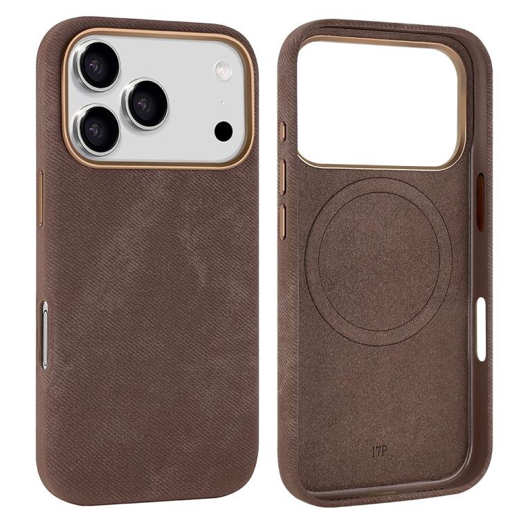 For iPhone 17 Pro Max VIETAO Retro Denim Texture PU Leather MagSafe Phone Case