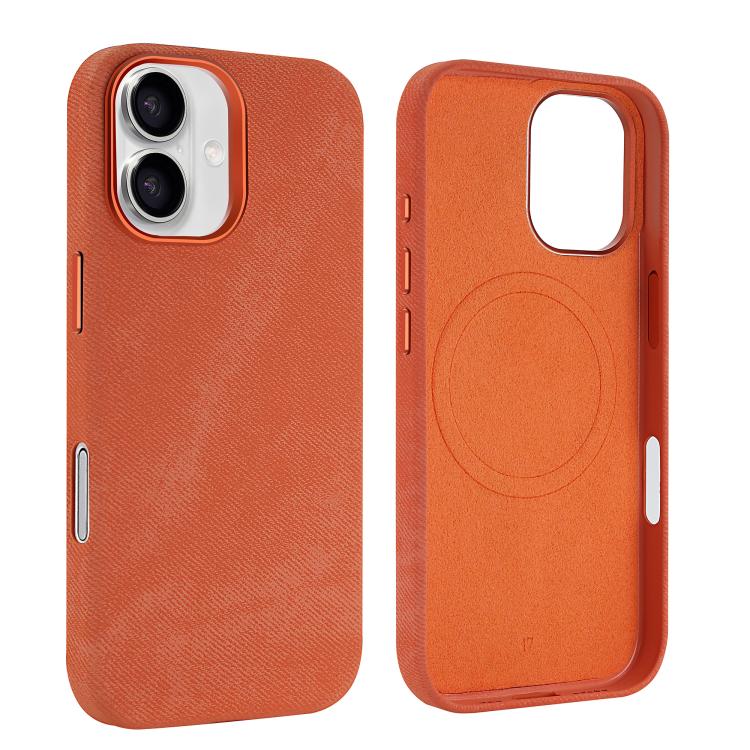 For iPhone 17 VIETAO Retro Denim Texture PU Leather MagSafe Phone Case