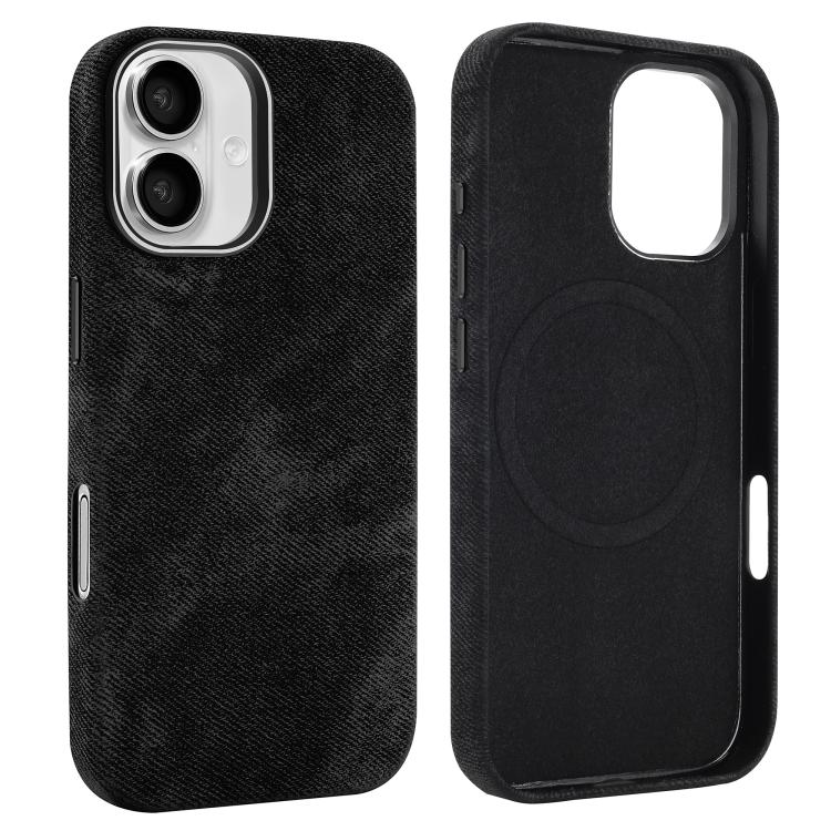 For iPhone 17 VIETAO Retro Denim Texture PU Leather MagSafe Phone Case