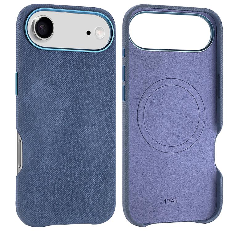 For iPhone Air VIETAO Retro Denim Texture PU Leather MagSafe Phone Case