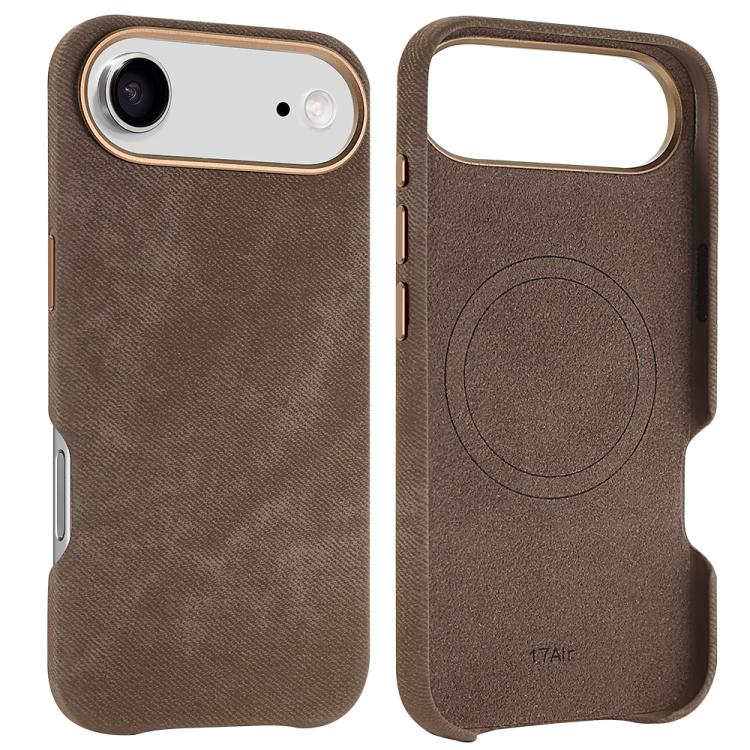 For iPhone Air VIETAO Retro Denim Texture PU Leather MagSafe Phone Case