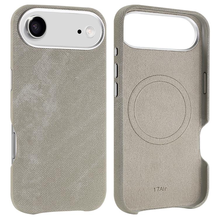 For iPhone Air VIETAO Retro Denim Texture PU Leather MagSafe Phone Case