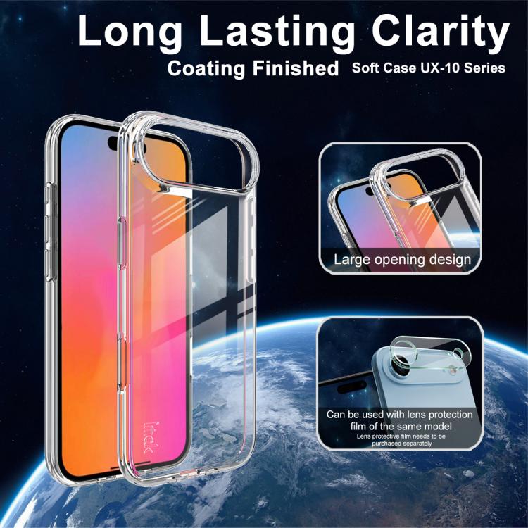 For iPhone Air imak UX-10 Series Transparent Shockproof TPU Phone Case - Transparent