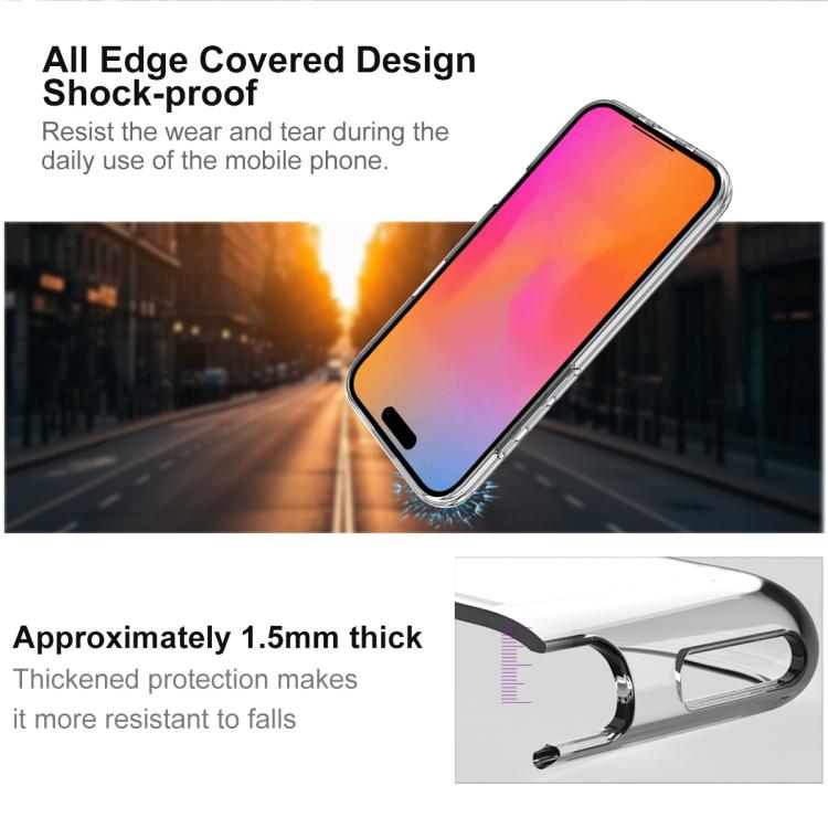 For iPhone Air imak UX-10 Series Transparent Shockproof TPU Phone Case - Transparent