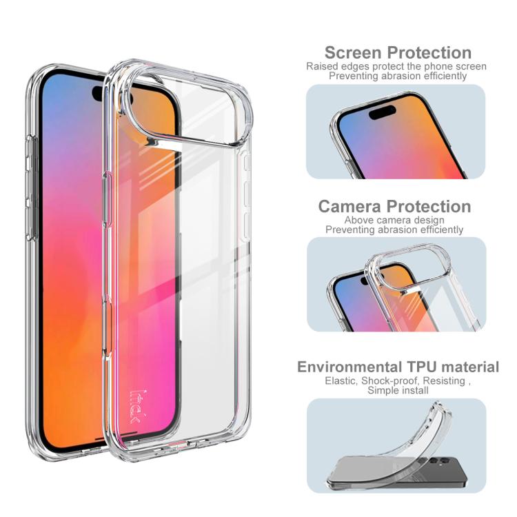 For iPhone Air imak UX-10 Series Transparent Shockproof TPU Phone Case - Transparent