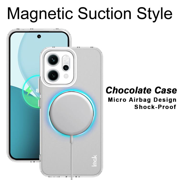 For OPPO Reno14 Global IMAK Chocolate Series TPU + PET MagSafe Phone Case