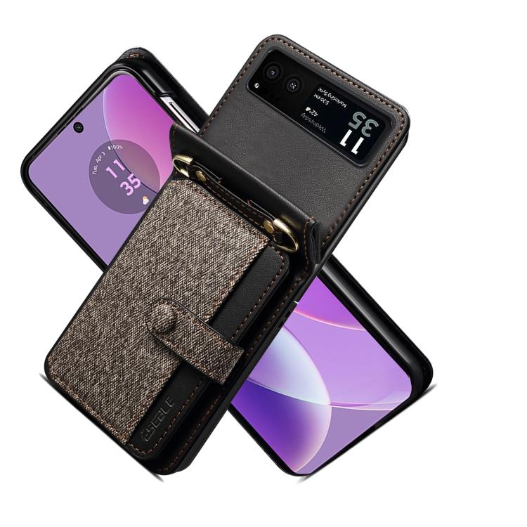 For Motorola Razr 40 Crossbody Color Matching Folding Phone Case