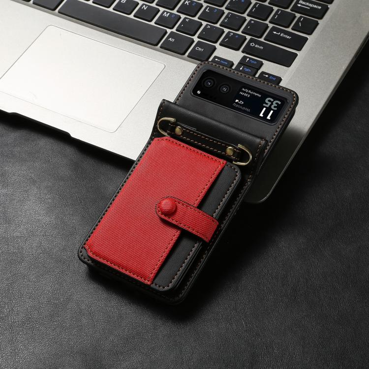 For Motorola Razr 40 Crossbody Color Matching Folding Phone Case