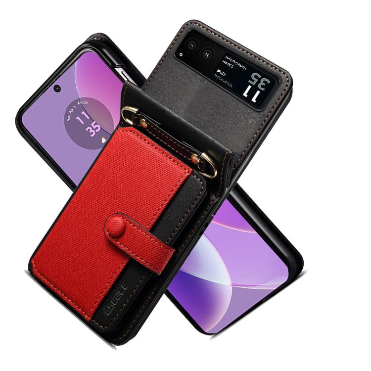 For Motorola Razr 40 Crossbody Color Matching Folding Phone Case