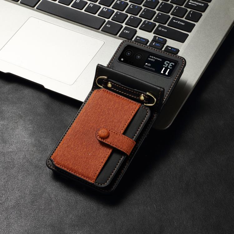 For Motorola Razr 40 Crossbody Color Matching Folding Phone Case