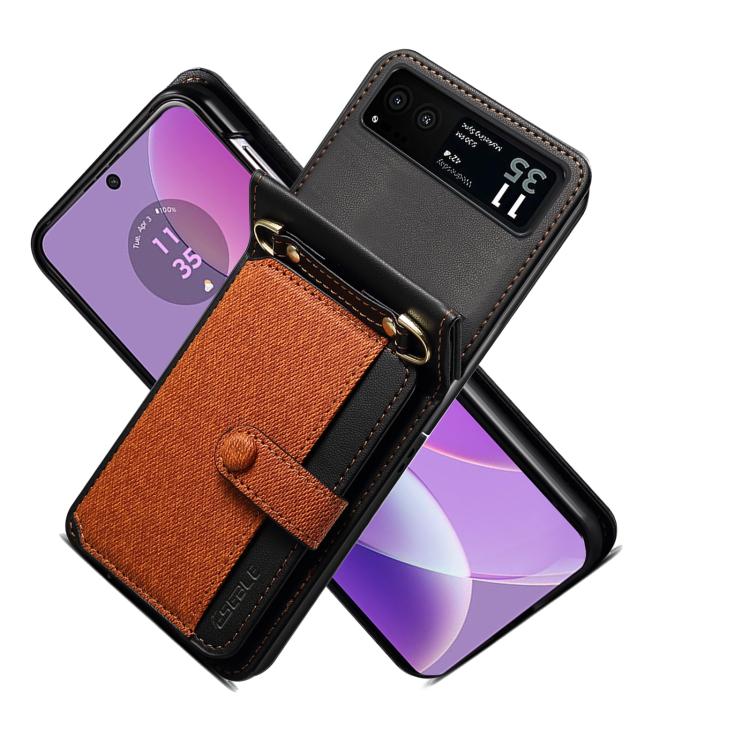 For Motorola Razr 40 Crossbody Color Matching Folding Phone Case