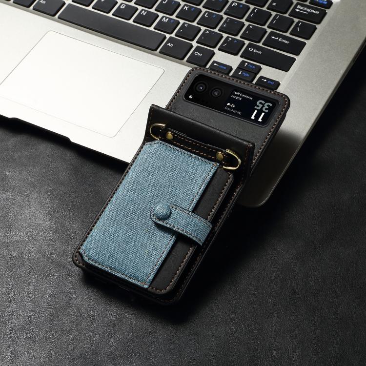 For Motorola Razr 40 Crossbody Color Matching Folding Phone Case