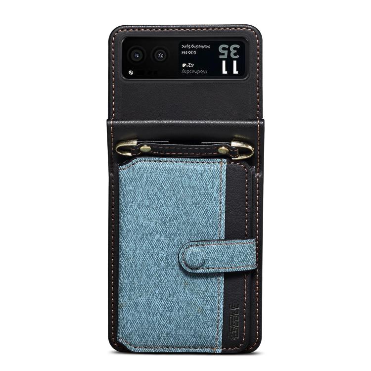 For Motorola Razr 40 Crossbody Color Matching Folding Phone Case