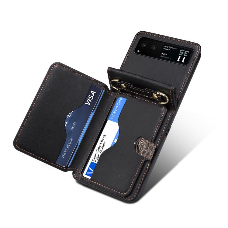 For Motorola Razr 40 Crossbody Color Matching Folding Phone Case