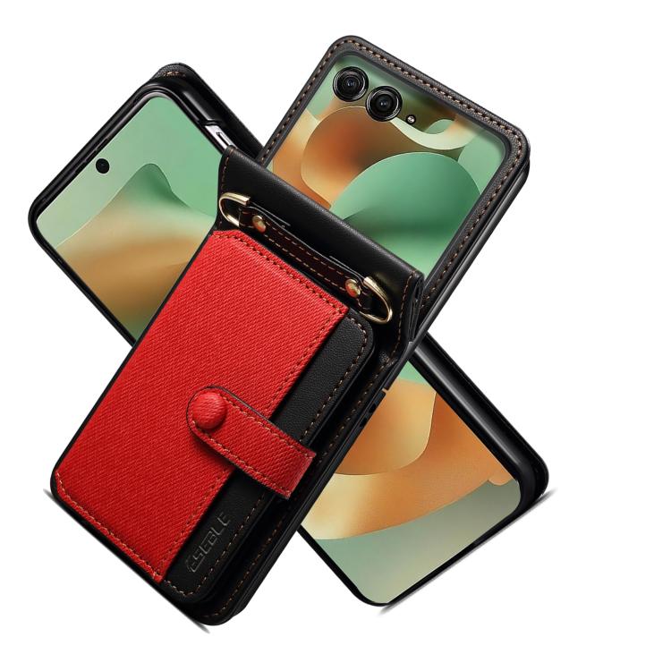 For Motorola Razr 60 / Razr 2025 Crossbody Color Matching Folding Phone Case