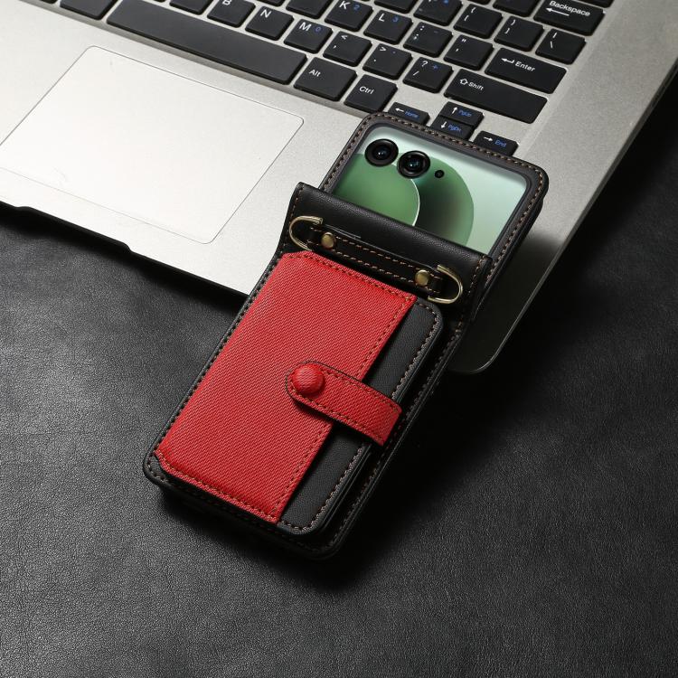 For Motorola Razr+ 2025 / 2024 Crossbody Color Matching Folding Phone Case