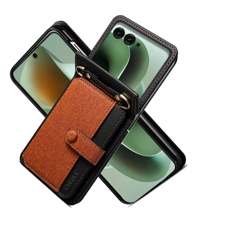 For Motorola Razr+ 2025 / 2024 Crossbody Color Matching Folding Phone Case