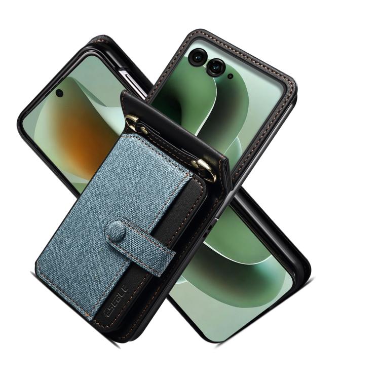For Motorola Razr+ 2025 / 2024 Crossbody Color Matching Folding Phone Case