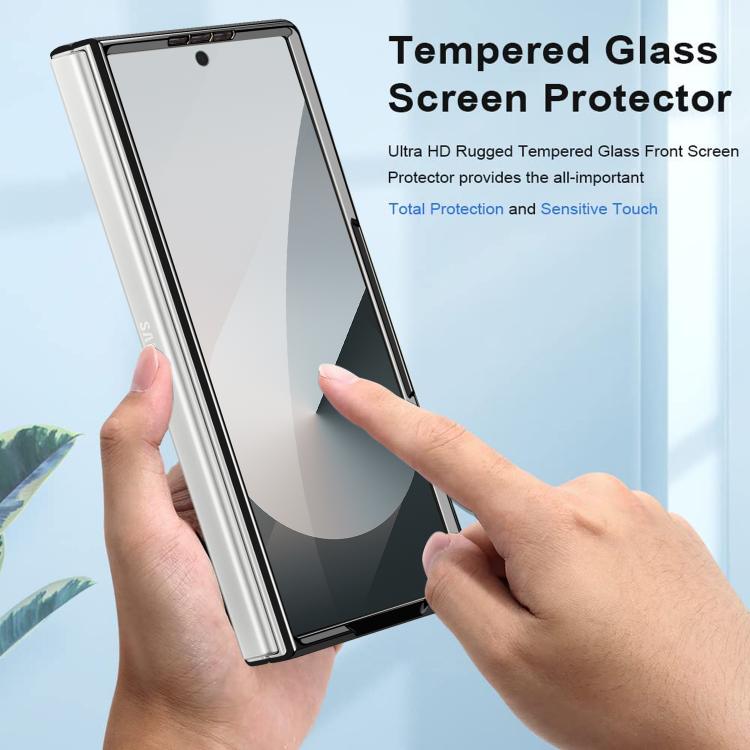 For Samsung Galaxy Z Fold7 VIETAO Diamond Pattern Metal Ring PU Leather Phone Case