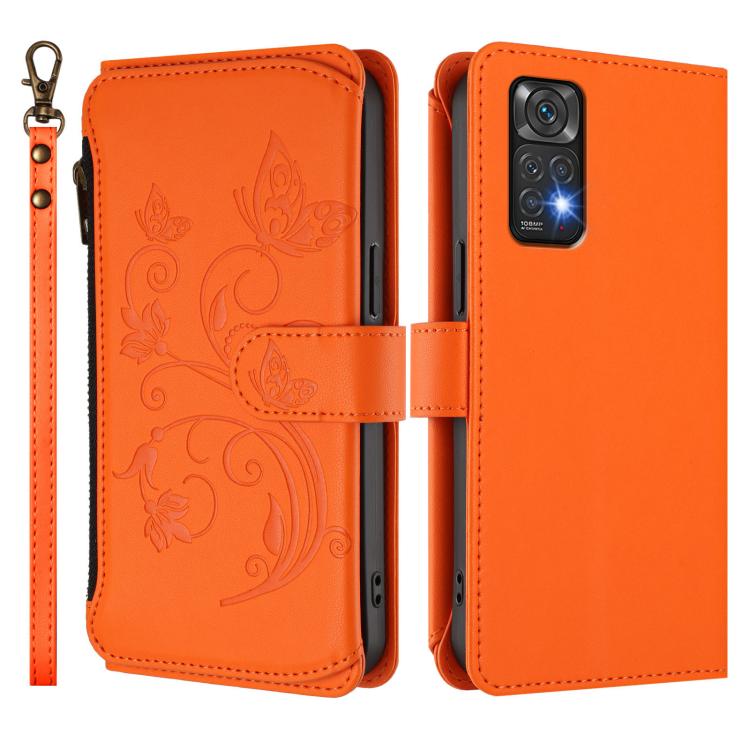 For Redmi Note 12S / Note 11S 4G Butterfly Love Flower Multi-card Zipper Wallet Leather Phone Case