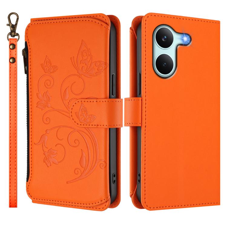 For Redmi Turbo 5 Global / Poco X8 Pro 5G Butterfly Love Flower Multi-card Zipper Wallet Leather Phone Case