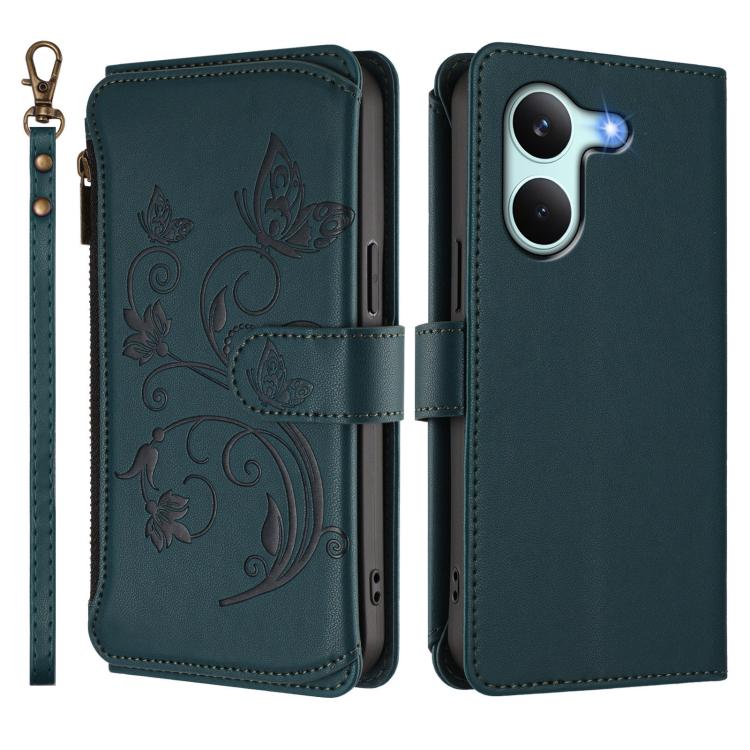 For Redmi Turbo 5 Global / Poco X8 Pro 5G Butterfly Love Flower Multi-card Zipper Wallet Leather Phone Case